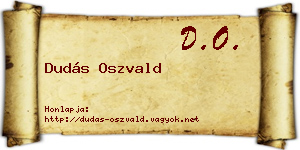 Dudás Oszvald névjegykártya